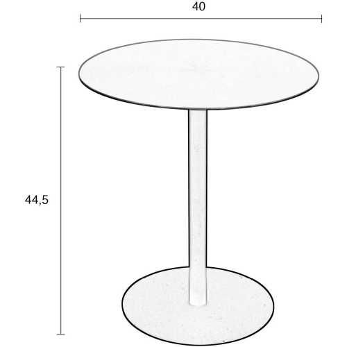 Zuiver Snow Round Side Table Brushed Brass Naken Interiors